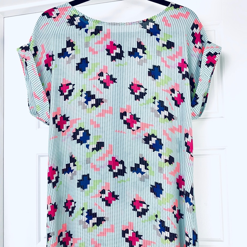 Nordstrom neon geometric shift dress